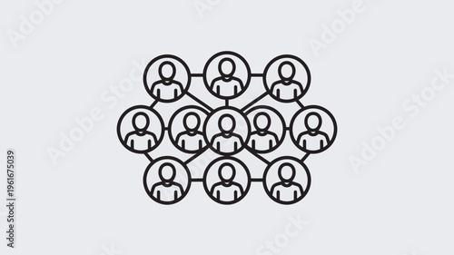 A network of people connected in a community or team