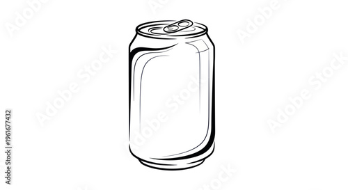 Aluminum Soda Can Outline Drawing