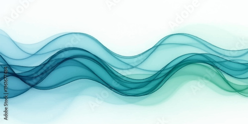 Abstract blue wave background design featuring a flowing water vector illustration with artistic light curves and liquid motion pattern