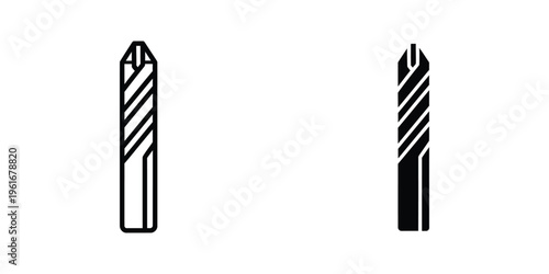 Comparison of two different drill bit designs with spiral flutes and shank types