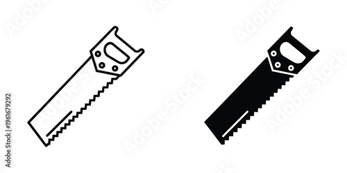 Comparison of a standard hand saw and a pruning saw with different blade designs