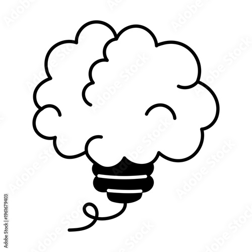 A sketchy style illustration showing creative mind
