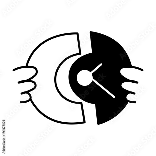 A sketchy style illustration showing data halving
