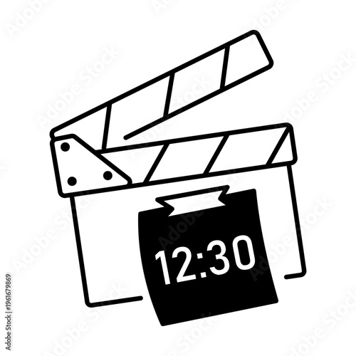 A doodle style illustration depicting action time
