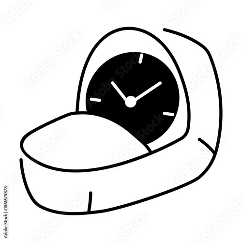 A sketchy style illustration showing resting time
