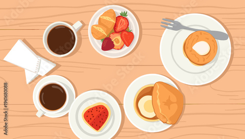 A warm and inviting scene of coffee alongside paperwork, ideal for illustrating work-life balance, productivity, or a cozy workspace. Perfect for blog