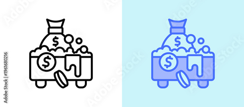 Money Laundering whitegreen icon