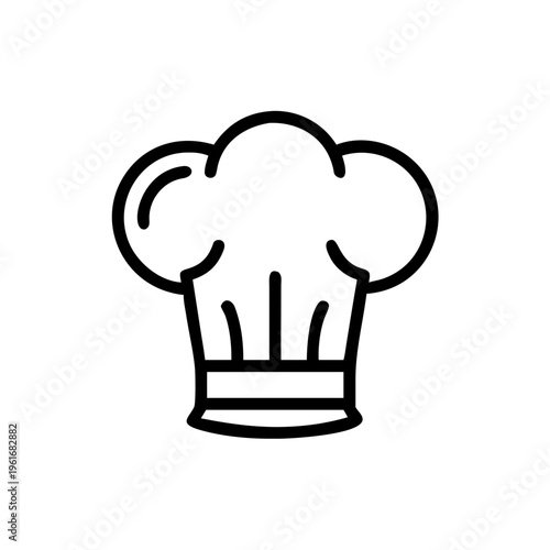 Chef hat icon symbolizing culinary expertise and restaurant service fine dining and professional cooking operations