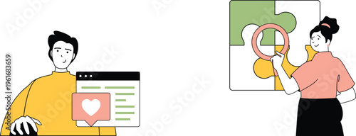 Collaboration between individuals using digital and physical tools for problem-solving and planning together effectively