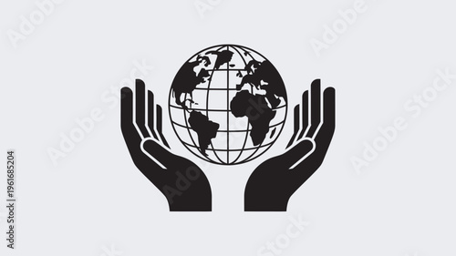 A pair of hands cradling a globe in a symbol of care and protection for the Earth