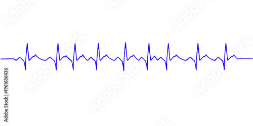 A green medical ECG line forms a healthy heart shape on a digital monitor to illustrate a pulse rate cardiogram wave for healthcare and life