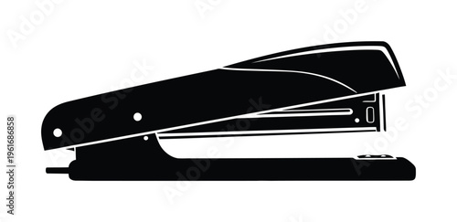 Vector of a standard office stapler from a side view
