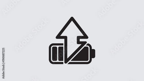 A black and white icon of a camera with an arrow pointing upwards, symbolizing photo upload or sharing.