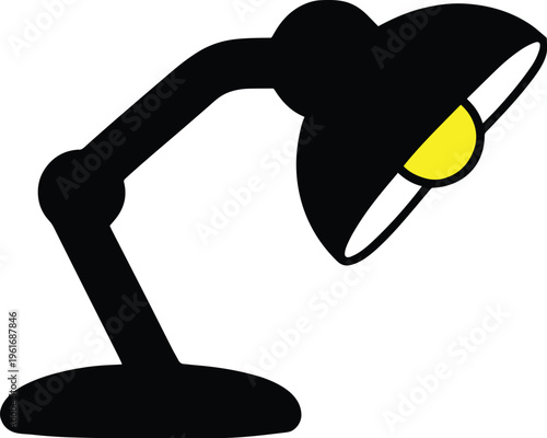 Desk lamp vector illustration office light icon design .

