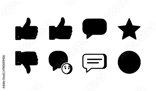 Social media reaction icons