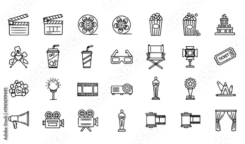 Movie and cinema related icons
