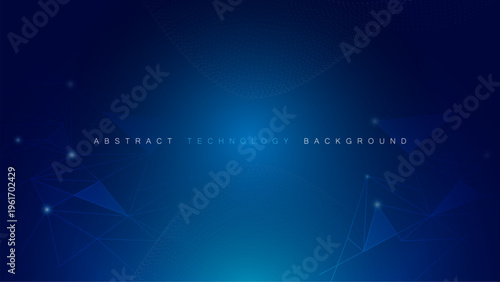 Futuristic HUD Interface Background with Digital Hexagonal Pattern