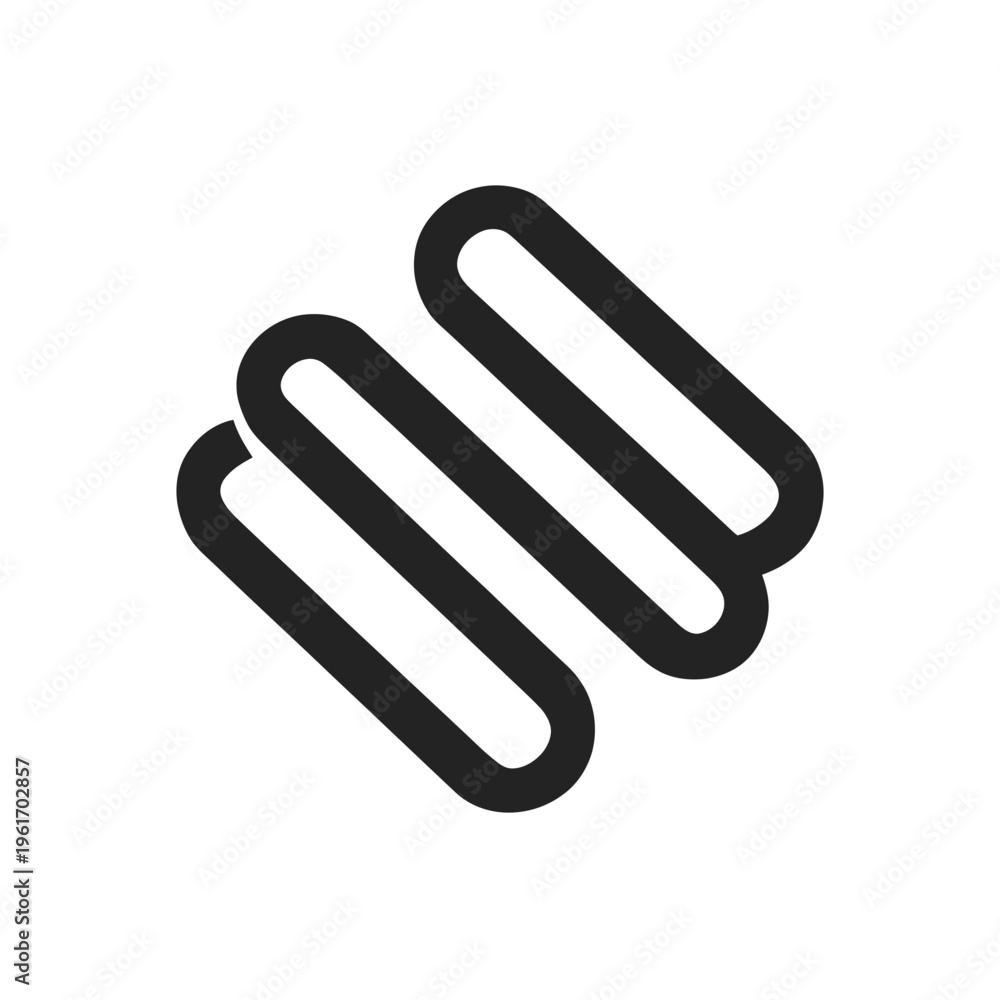 Fototapeta premium Abstract minimalist vector icon with clean shapes