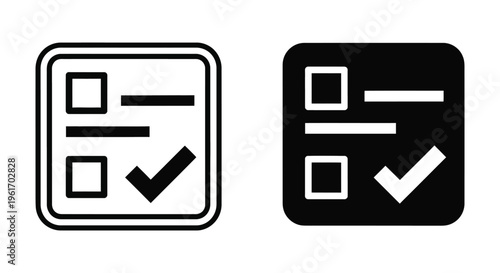 Checklist icon set, task list symbol, vector illustration