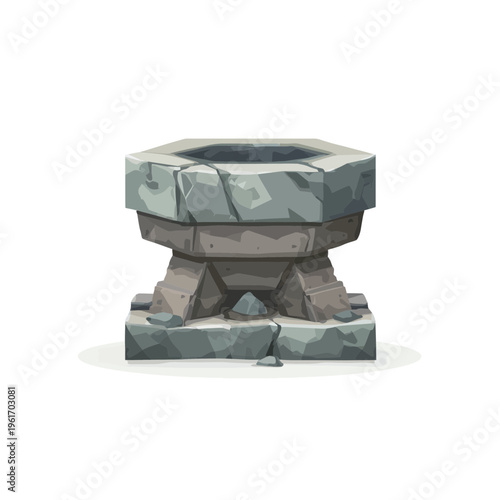 Ancient Stone Hearth for Outdoor Cooking