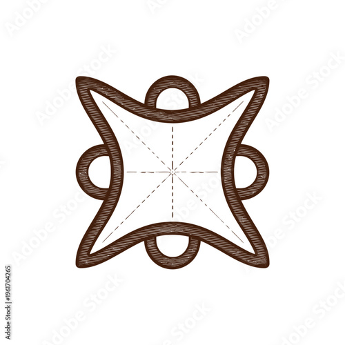 Brown Geometric Symbol Icon Isolated
