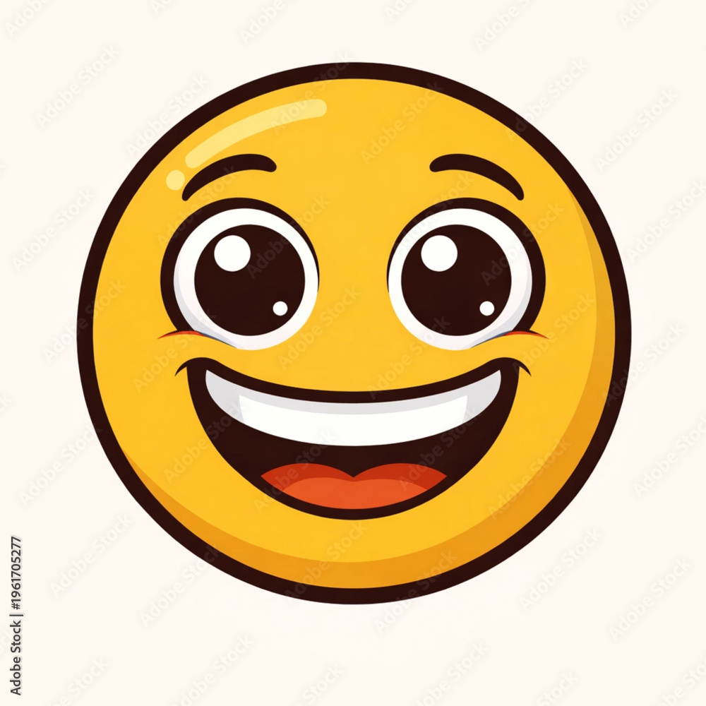 Fototapeta premium Premium Emoji Set Expressive Faces Funny Cute Cartoon Emoticons Collection High Quality Digital Illustration