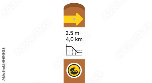 Road signs, directional arrows, distance markers, vector icons