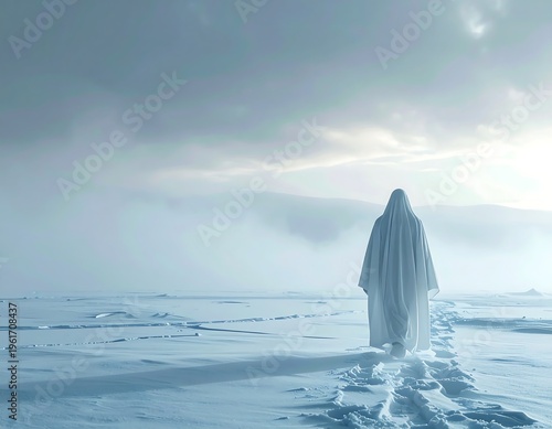 man in the snow