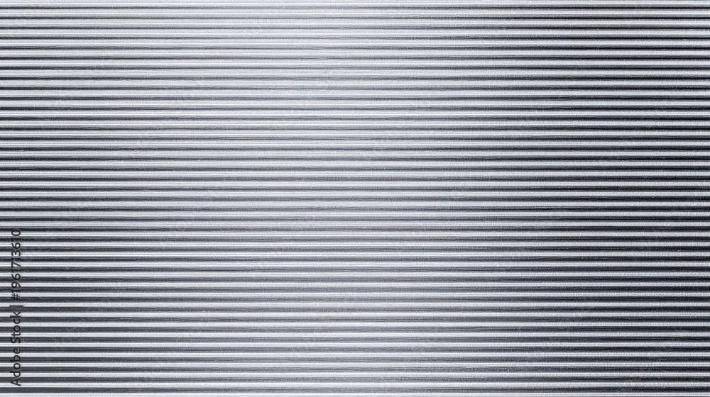 Obraz premium aluminum. Brushed aluminum surface with linear texture, reflecting industrial precision and metallic sheen. safety posters. 