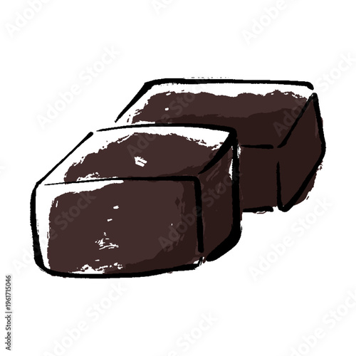 手描き風の羊羹の素材