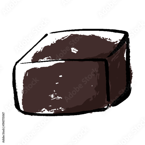 和菓子の羊羹のイラスト