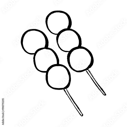 和菓子の串だんごイラスト素材