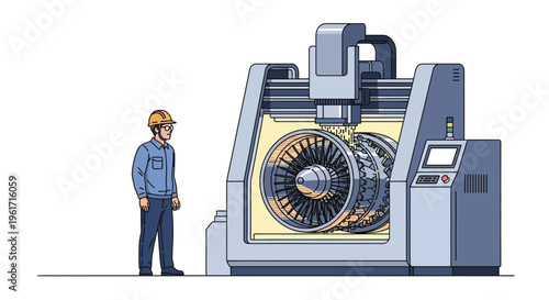Industrial Machining of a Jet Engine Turbine