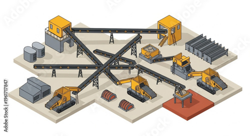 Detailed Model of a Mining and Processing Plant.