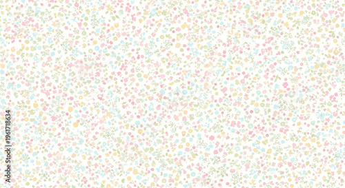 Soft Pastel Abstract Pattern with Tiny Shapes and Symbols