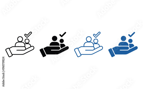 Presence icon set, versatile vector collection showing user presence and activity status in different styles, clean modern icons for messaging, collaboration tools, and UI design projects.