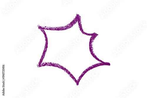 Draw a dark purple pencil line separately on a transparent background.