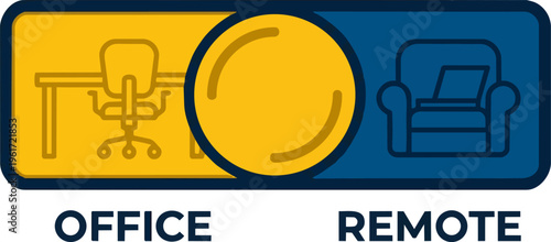 Simple Flat Work from Home Choice Symbol