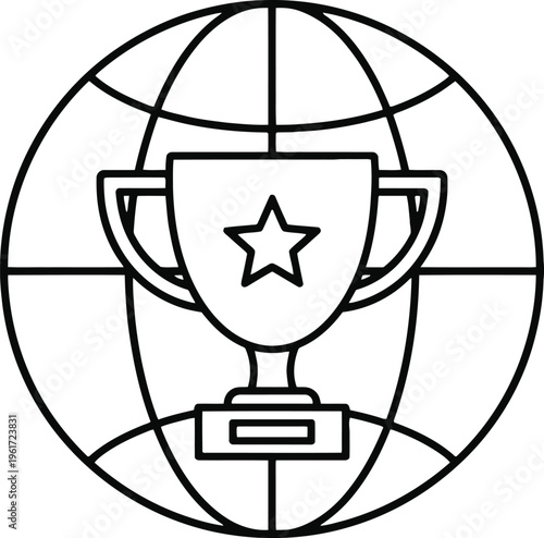 Trophy football isolated on transparent background football tropy symbol