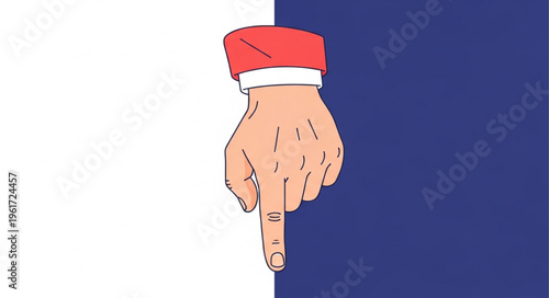 Hand Pointing Down - A Symbolic Gesture of Direction and Emphasis.