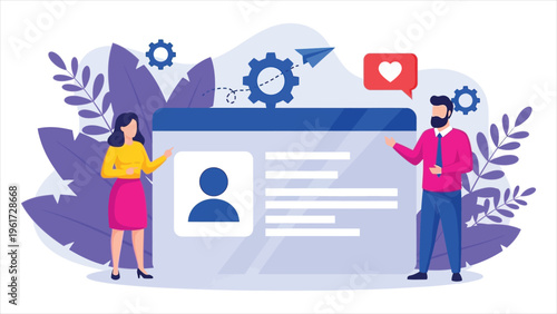 Smart ID Card with Microchip and Personal Data – Vector Illustration.