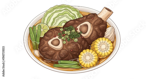 Hearty Beef Shank Soup with Vegetables