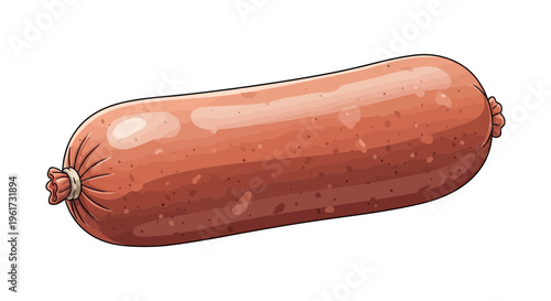Illustration of a single sausage link