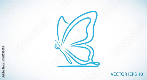 Elegant Butterfly Outline - A Symbol of Transformation and Beauty.