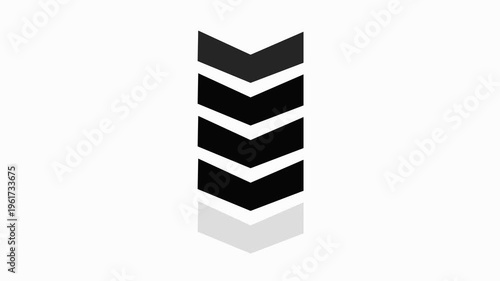 Minimalist Black and White Downward Arrow