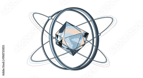 Atomic Structure Model with Geometric Core and Orbital Paths
