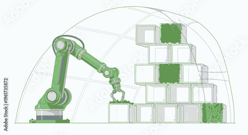 Automated Construction with Robotic Arm Building Modular Structures