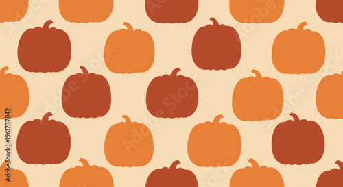 Many orange pumpkins in various shades.