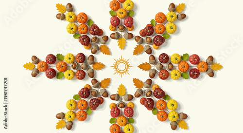 Colorful fruit and nut arrangement.