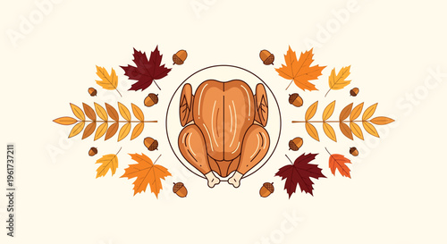 Roasted Turkey on a Plate.